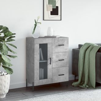vidaXL Vidaxl - Aparador De Madera De Ingenier&iacute;a Gris Hormig&oacute;n 69,5x34x90 Cm