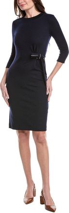 PESERICO Wool-Blend Tie Side Mini Dress