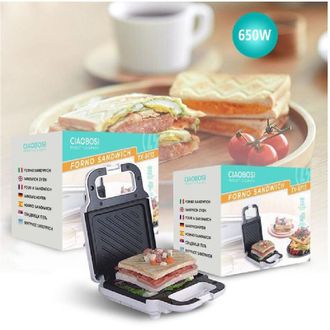 Trade Shop Trade Shop - Piastra Elettrica Macchina Sandwich Toast Tostiera Pancake Waffle Panini Tx-9713