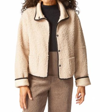 Habitat Reversible Faux Suede Kiki Sherpa Jacket In Dove