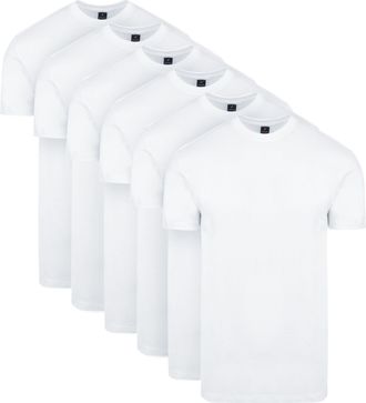 Suitable Obra T-Shirt High Round Neck White 6-Pack