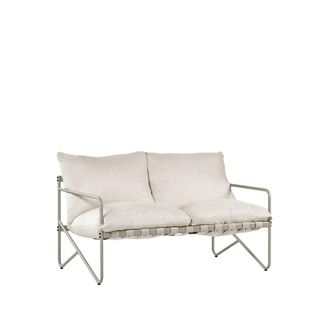 Klast Sof&aacute; de jard&iacute;n de metal beige 125 cm x 82 cm