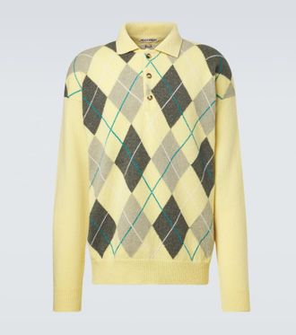 J.W.Anderson Argyle wool polo sweater