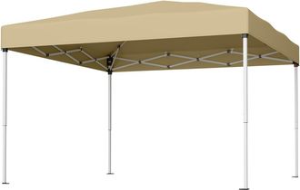 Songmics Cenador plegable 3x3 m protecci&oacute;n solar resistente lluvia color beige