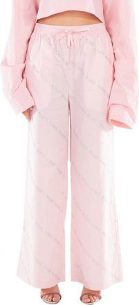 Rotate Ladies Pink Crystal Poplin Pants
