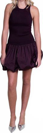 A.L.C. Eloise Mini Dress In Chocolate Plum