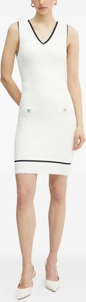 Guess Co V-neck mini dress - women - Fabric - 40 - White