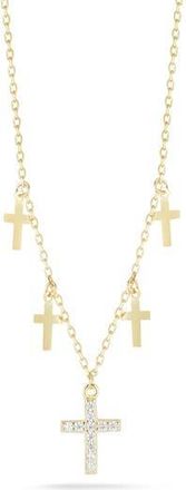 Glaze Jewelry Cross Charm Necklace in Gold at Nordstrom Rack