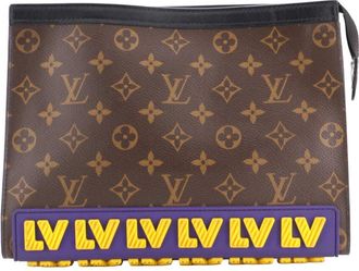 Louis Vuitton Brown Limited Edition Lv Rubber Monogram Canvas Mm Pochette Voyage Mm (Authentic Pre-Loved)