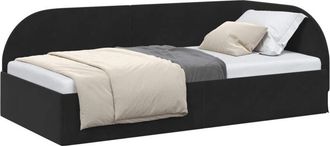 vidaXL Estructura De Cama En Esquina Negro 100 Cm X 200 Cm Vidaxl