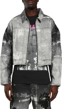 Purple Carpenter Beaded Denim Jacket in Black at Nordstrom, Size Xx-Large