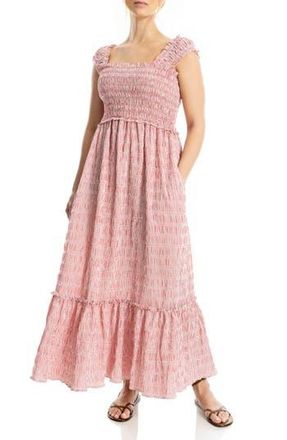 Max Studio Tiered Printed Sundress in Red/White at Nordstrom Rack, Size X-Small