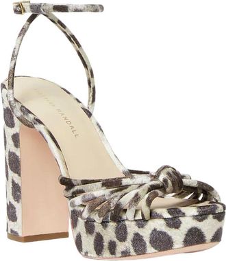 Loeffler Randall Rivka Knot Platform Sandal In Leopard