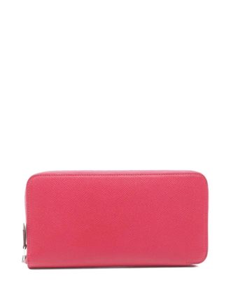 Hermès 2020 Azap round-zipper wallet - women - Calf Leather - One Size - Pink