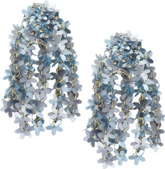 Lott. Gioielli Lott. Gioielli, Accessoires, Dames, Blauw, ONE Size, Pailletten, Sequin Flower Rain Earrings