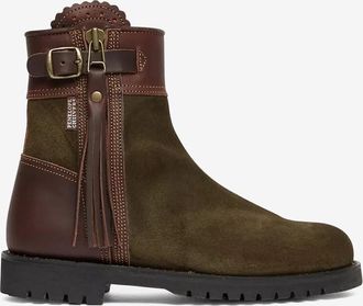 Penelope Chilvers Handgefertigte Stiefeletten aus beschichtetem Wildleder Inclement