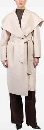 Lara belted oversized coat - Beige