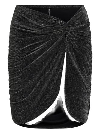 Karl Lagerfeld metallic skirt - women - Polyamide/Elastane/Metallic Fibre - S - Black