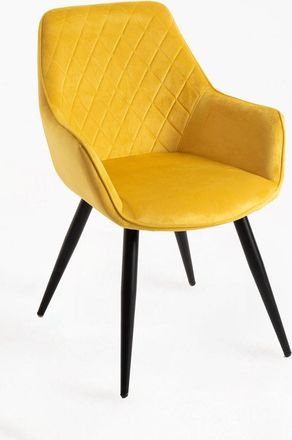 Regalos Miguel Regalos Miguel - Packs Sillas Comedor - Pack 2 Sillas Kres Terciopelo - Amarillo