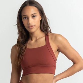 Free People FP Movement In Your Corner Sports Bra Womens Brown Active GBO577