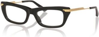 Bottega Veneta 51mm Rectangle optical glasses in Black at Nordstrom