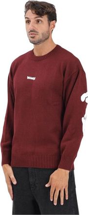 Disclaimer Bordeaux Crew Neck Sweater - Heren - Ronde hals truien - Bruin - S - Truien & Vesten