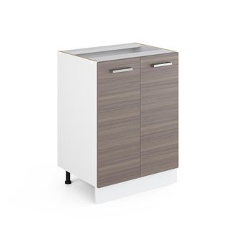 Vicco Mueble Bajo Universal R-line, Gris, 60 Cm Con Puertas, Sin Encimera