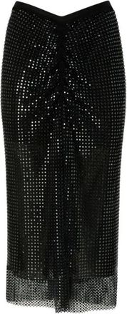 Pinko Berlina Rok - Dames - Midirokken - Zwart - XS - Polyester - Rokken