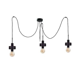 Netlighting Unica Cluster Pendant Ceiling Light Black 3x E27