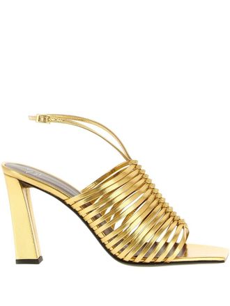Giuseppe Zanotti Womens Savoia Metallic Leather Sandal