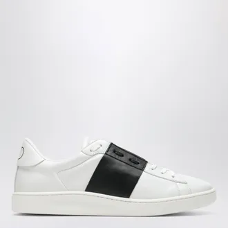Valentino Garavani Sneaker Open Royco in vitello nappato bianco/nero