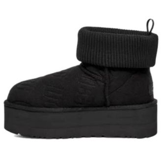 UGG (WMNS) UGG Classic Mini Platform Felted Black 1144047-BLK