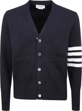 Thom Browne V-hals Vest - Heren - Vesten - Blauw - 2XL - Truien & Vesten