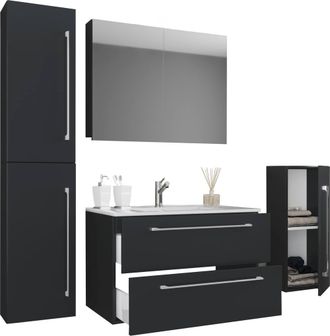VCM 5-piece washbasin washbasin Badinos SC in Black