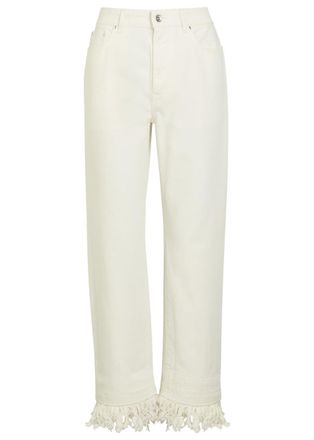 Paco Rabanne Fringed Straight-leg Jeans - Off White - 27 (W27 / UK8-10 / S)