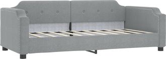 vidaXL Sof&aacute; Cama Sin Colch&oacute;n Tela Gris Claro 80x200 Cm Vidaxl