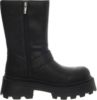Windsor Smith Enkellaarsjes - Dames - Hoge Laarzen - Zwart - 40 EU - Leer - Schoenen