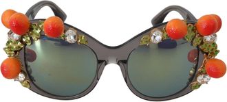 Dolce & Gabbana DG4283B Acetate Crystals Orange Appliques Womens Sunglasses (Pre-Owned)