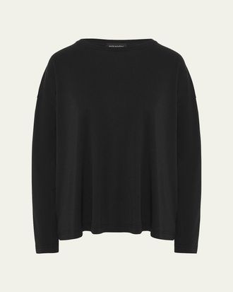 Eskandar Long-Sleeve Pima Cotton Top