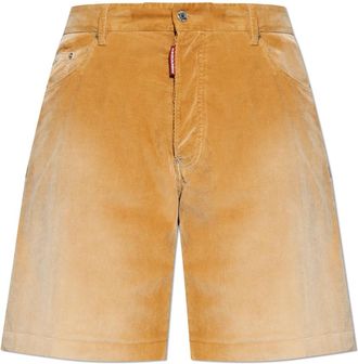 Dsquared2 Corduroy shorts - Heren - Korte Broeken - Beige - XL - Leer - Korte Broeken