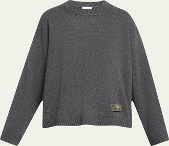 Ganni Oversized Future Wool Crewneck Sweater