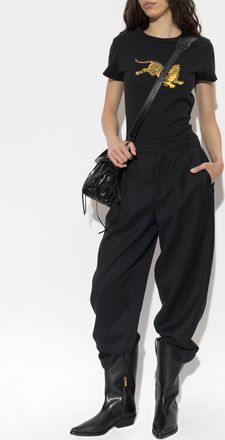 Kenzo Wool Trousers, Womens, Black