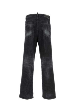 Dsquared2 Mens Black Stretch Denim Loose Jeans Co Ea