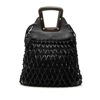 Dolce & Gabbana Pre-owned Dolce & Gabbana Woven Leather Net Handle Bag Ladies DBKC6ZPBW3O1SX4P