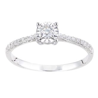 Diamant L'éternel 18kt witgouden ring met 0,27 ct diamant