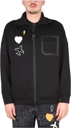 HUGO BOSS Hombre, Sudaderas, Negro, Talla: M
