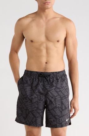 Nike 7-Inch Volley Swim Trunks in Black at Nordstrom Rack, Size X-Large