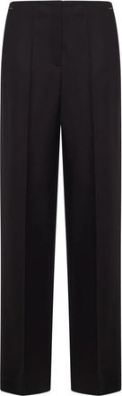 Fendi Grain de poudre wollen broek - Dames - Wijde Broeken - Paars - 2XS - Wol - Broeken