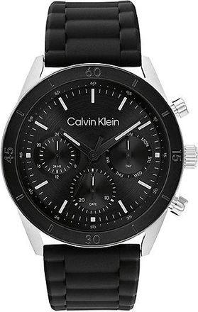 Calvin Klein Reloj Multifunci&oacute;n De Acero Inoxidable Y Silicona