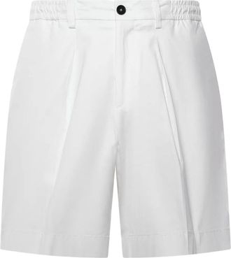 Be Able Shorts in cotone con pieghe - Bianco